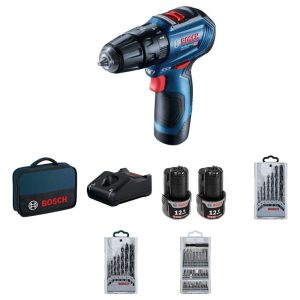 Aku vibraciona bušilica GSE 12V-30 set