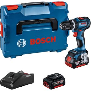 06019K6103 Akumulatorska vibraciona bušilica - odvrtač Bosch GSB 18V-90 C; 2x4,0Ah; L-Boxx