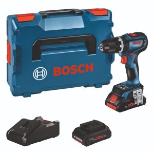 06019K6105 Akumulatorska vibraciona bušilica - odvrtač Bosch GSB 18V-90 C; 2x4,0Ah; L-Boxx